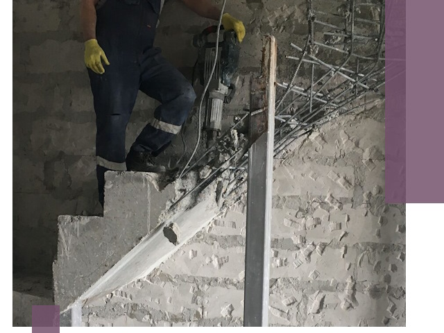 Демонтаж металлических и бетонных лестниц в Ломоносове