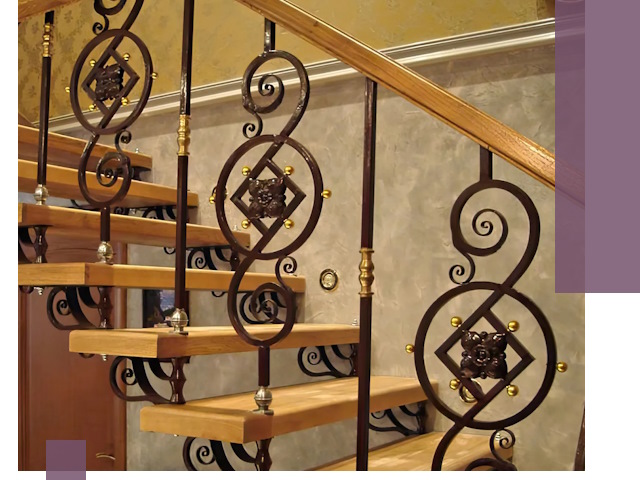 Изготовление кованых лестниц под ключ в Ломоносове