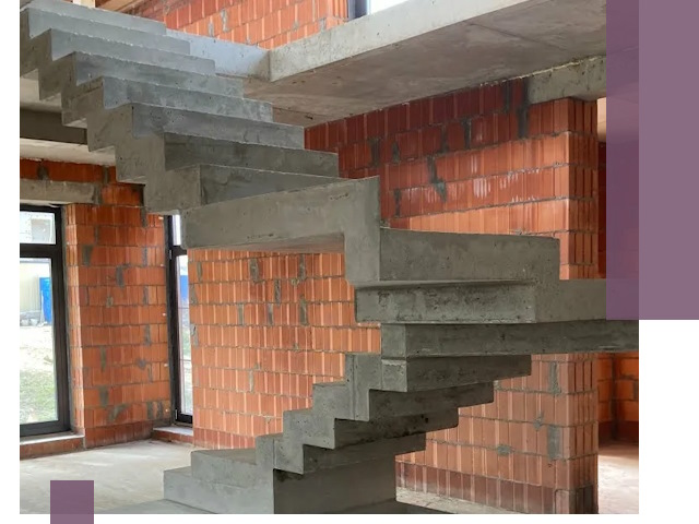 Изготовление бетонных лестниц под ключ в Ломоносове