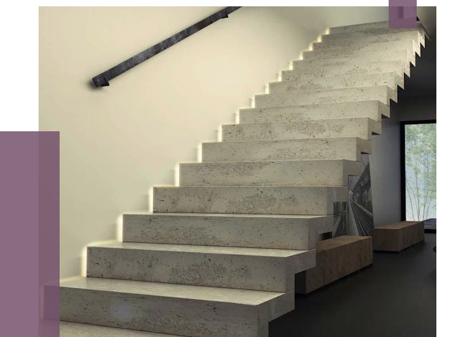 Облицовка бетонных лестниц в Ломоносове от 4610 руб/м2
