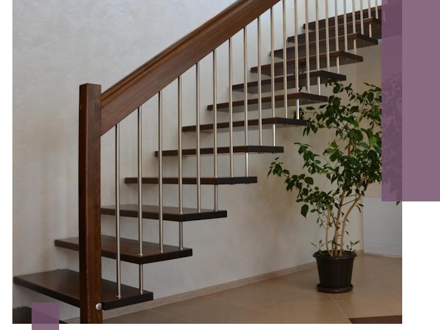 Лестницы на больцах под ключ в Ломоносове – изготовление и монтаж