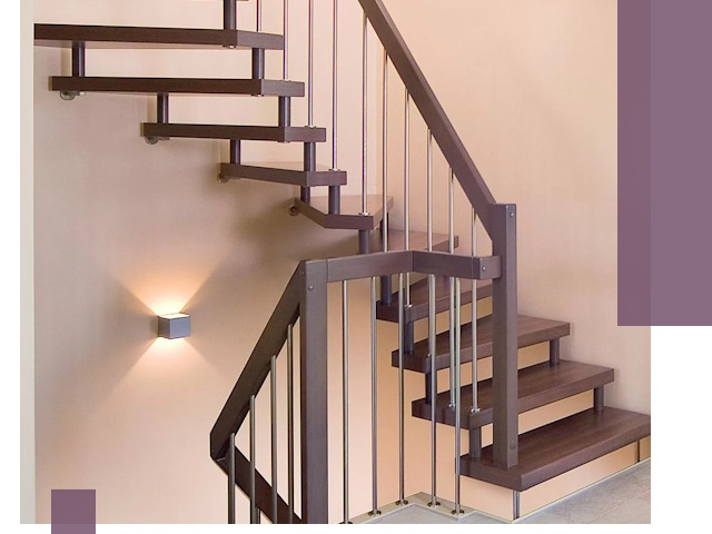 Изготовление лестниц на больцах в Ломоносове под ключ