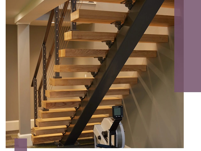 Лестницы на монокосоурах под ключ в Ломоносове - изготовление и монтаж