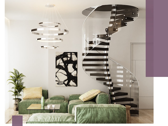 Лестницы для двухуровневой квартиры в Ломоносове — изготовление и монтаж