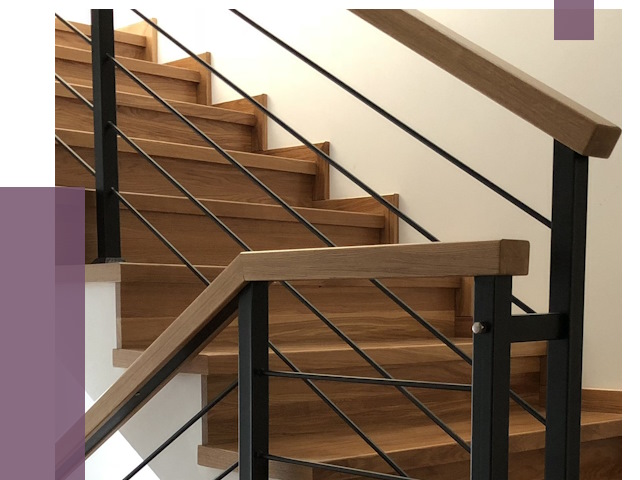 Обшивка металлической лестницы деревом в Ломоносове от 4354 руб. 