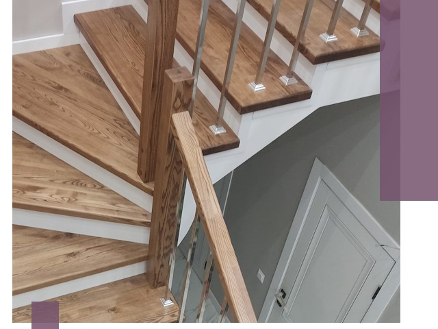 Обшивка металлических лестниц под ключ в Ломоносове