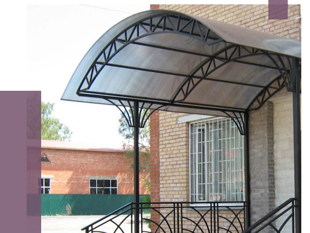 Металлические навесы и козырьки в Ломоносове от 12806 руб.