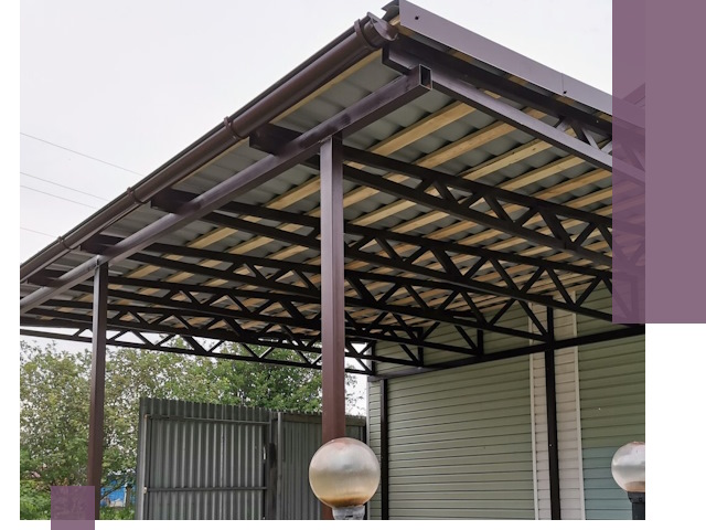 Навесы под ключ в Ломоносове: изготовление, монтаж и гарантия