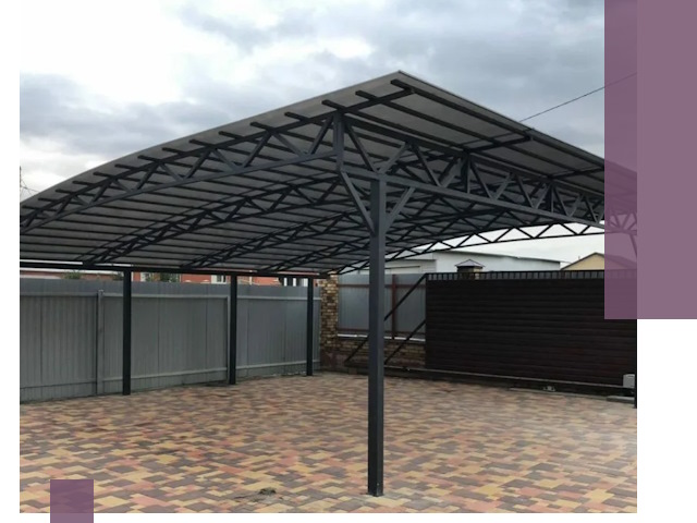 Недорогие навесы под ключ в Ломоносове — изготовление и монтаж