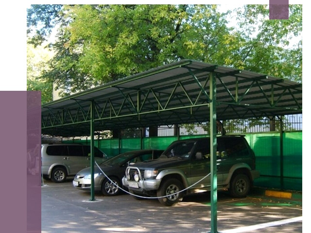 Навесы для парковки в Ломоносове от 80423 руб. заказать | ПРОЛЁТ-Лмн