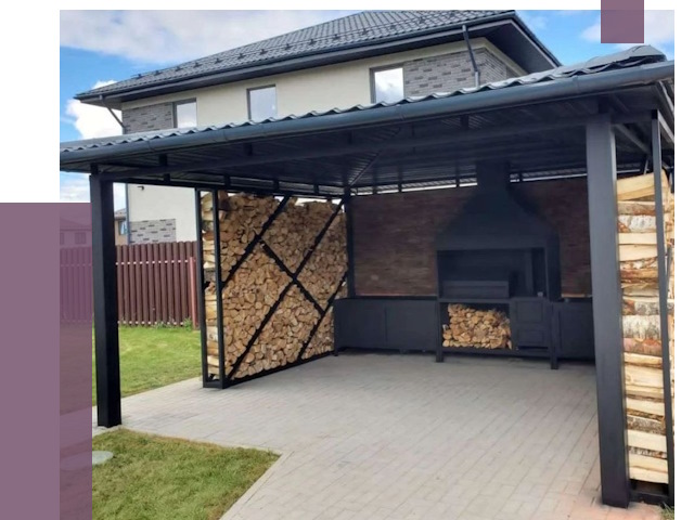 Навесы для барбекю в Ломоносове от 12755 руб. под ключ | ПРОЛЁТ-Лмн