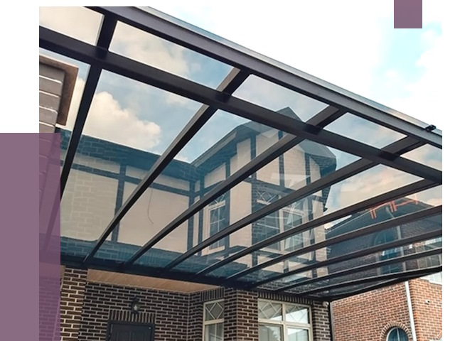 Навесы из поликарбоната в Ломоносове от 8626 руб. под ключ — ПРОЛЁТ-Лмн