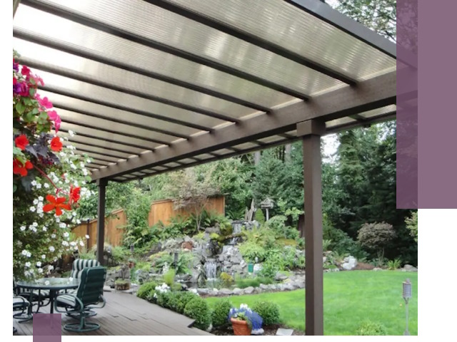 Навесы из поликарбоната под ключ в Ломоносове быстро и надёжно