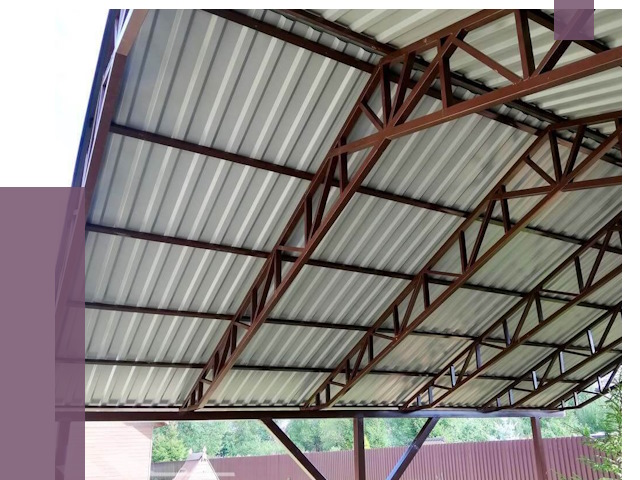 Навесы из профнастила в Ломоносове от 7376 руб. | ПРОЛЁТ-Лмн