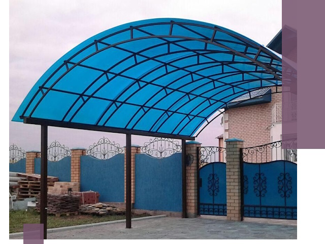Арочные навесы под ключ в Ломоносове — изготовление и монтаж