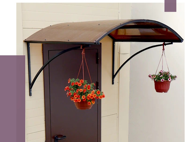 Козырьки над входом в Ломоносове от 14855 руб.  | ПРОЛЁТ-Лмн