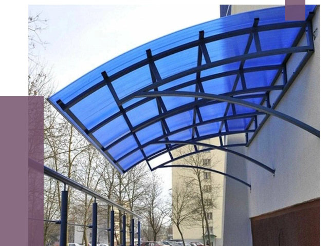 Козырьки из поликарбоната в Ломоносове от 4303 руб. под ключ | ПРОЛЁТ-Лмн