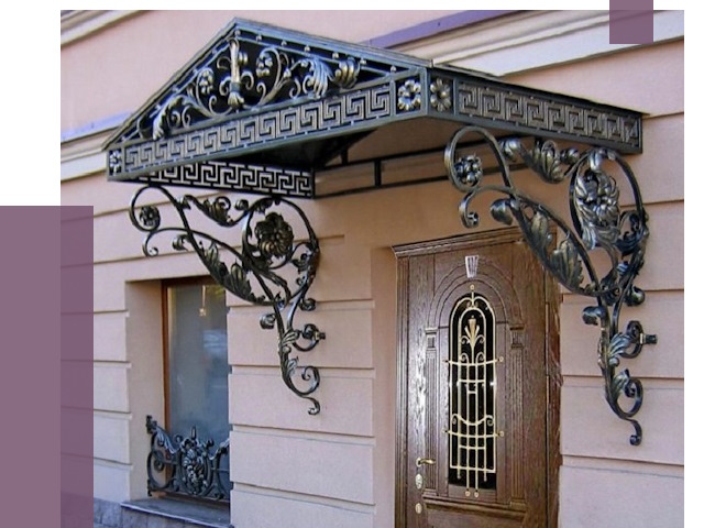 Кованые козырьки в Ломоносове под ключ от 12755 руб. — ПРОЛЁТ