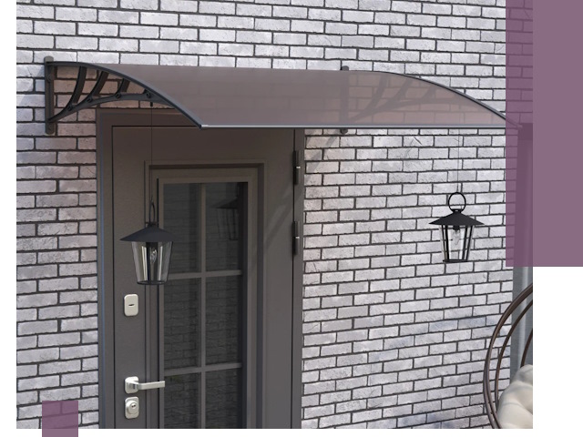 Недорогие козырьки и навесы под ключ в Ломоносове