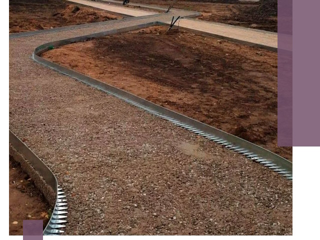 Металлические бордюры под ключ в Ломоносове — изготовление и монтаж