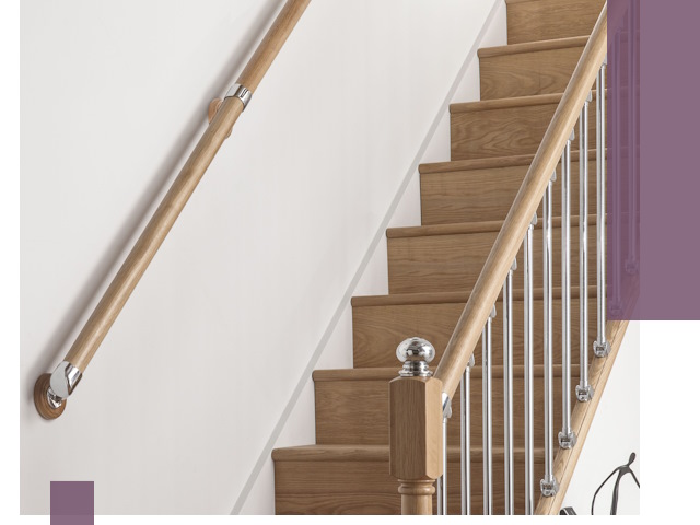 Пристенные поручни из стали и нержавейки под монтаж в Ломоносове